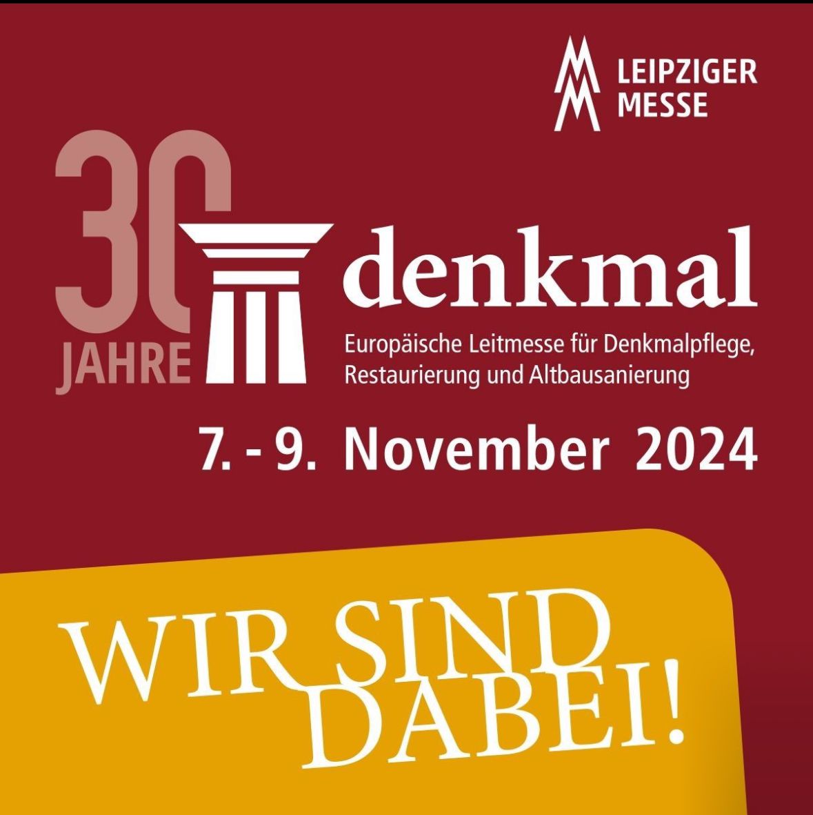 DENKMAL Messe Leipzig – Wir sind dabei!